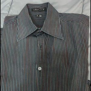 Striped black Theory tailored shirt